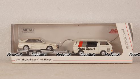 VW T3c AUDI Sport With Trailer, 1:87