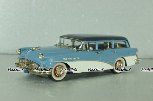 Buick Century Estate Wagon 1956, blue/white, NR22, Conquest Models 1:43