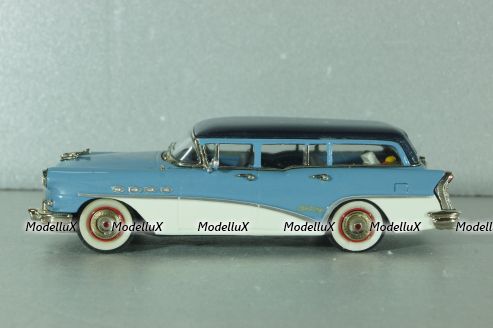 Buick Century Estate Wagon 1956, blue/white, NR22, Conquest Models 1:43