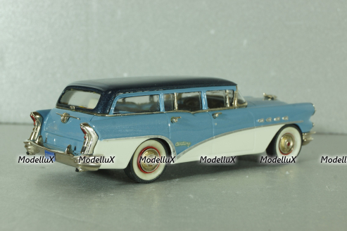 Buick Century Estate Wagon 1956, blue/white, NR22, Conquest Models 1:43