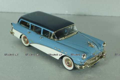 Buick Century Estate Wagon 1956, blue/white, NR22, Conquest Models 1:43