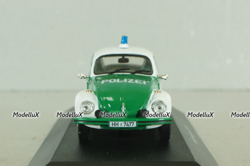 Volkswagen Beetle 1200 Polizei 1977, white/green, 7598001, Atlas Police Cars Collection 1:43 Уценка!