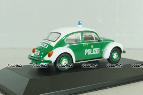 Volkswagen Beetle 1200 Polizei 1977, white/green, 7598001, Atlas Police Cars Collection 1:43 Уценка!