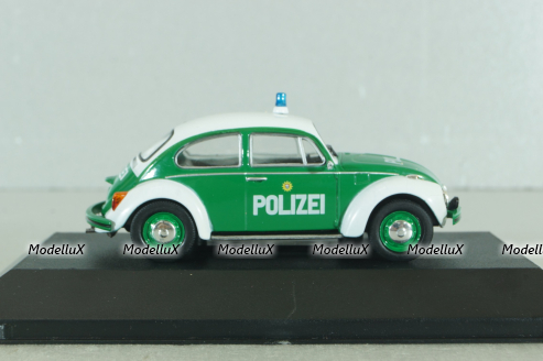 Volkswagen Beetle 1200 Polizei 1977, white/green, 7598001, Atlas Police Cars Collection 1:43 Уценка!