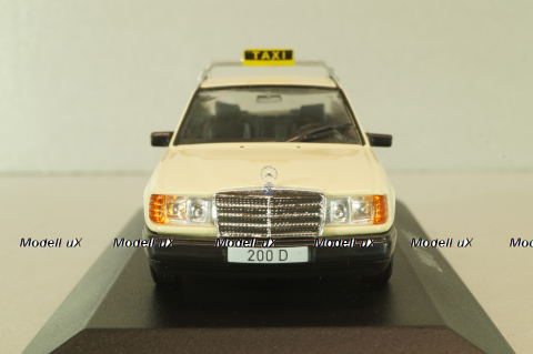 Mercedes-Benz 200 D (W124) Taxi 1985, beige, MBOMS073, Mercedes-Benz-Offizielle Modell-Sammlung #73, Altaya 1:43