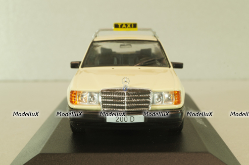 Mercedes-Benz 200 D (W124) Taxi 1985, beige, MBOMS073, Mercedes-Benz-Offizielle Modell-Sammlung #73, Altaya 1:43