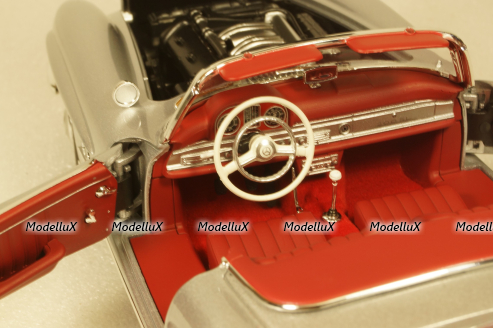 Mercedes 300 SL roadster 1957 silver, 183890, Norev 1:18