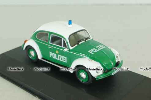 Volkswagen Beetle 1200 Polizei 1977, white/green, 7598001, Atlas Police Cars Collection 1:43 Уценка!