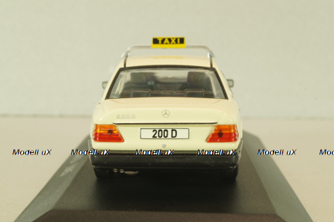 Mercedes-Benz 200 D (W124) Taxi 1985, beige, MBOMS073, Mercedes-Benz-Offizielle Modell-Sammlung #73, Altaya 1:43