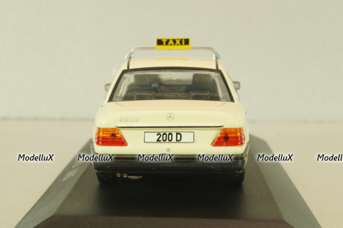 Mercedes-Benz 200 D (W124) Taxi 1985, beige, MBOMS073, Mercedes-Benz-Offizielle Modell-Sammlung #73, Altaya 1:43