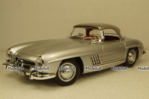 Mercedes 300 SL roadster 1957 silver, 183890, Norev 1:18