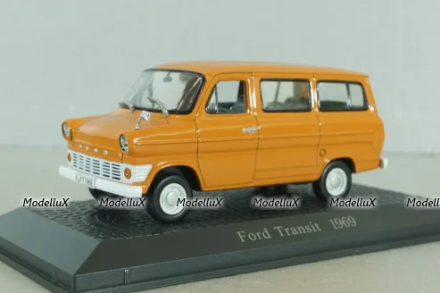 Ford Transit bus 1969, orange, Atlas 1:43
