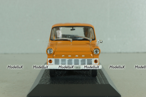 Ford Transit bus 1969, orange, Atlas 1:43