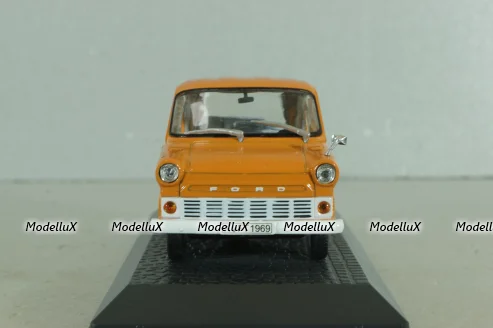 Ford Transit bus 1969, orange, Atlas 1:43