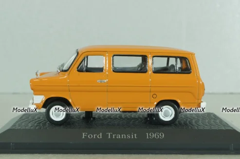 Ford Transit bus 1969, orange, Atlas 1:43