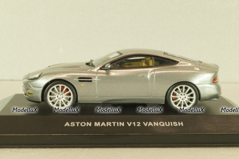 Aston Martin V12 Vanquish 2001, silver, MOC018, IXO 1:43