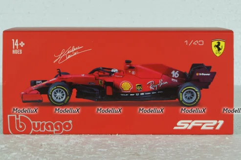 Ferrari SF21 #16 Formula 1 2021, Charles Leclerc, Bburago 1:43