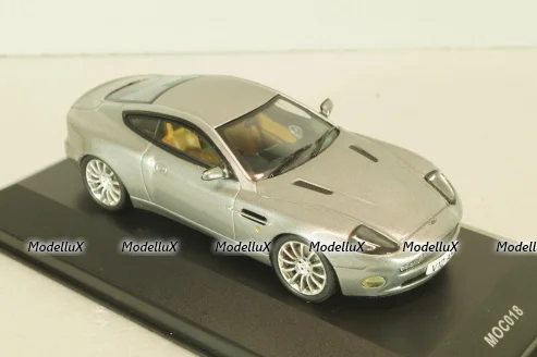Aston Martin V12 Vanquish 2001, silver, MOC018, IXO 1:43