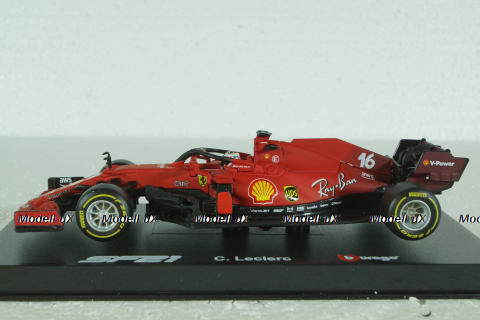 Ferrari SF21 #16 Formula 1 2021, Charles Leclerc, Bburago 1:43