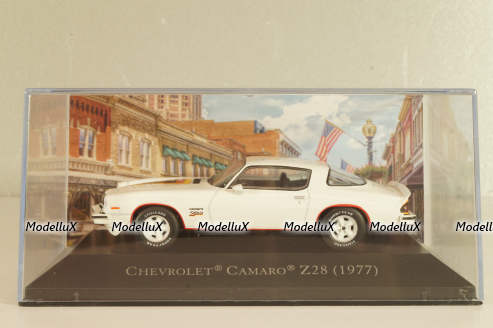 Chevrolet Camaro Z28 1977, white, American Cars #40, Altaya 1:43