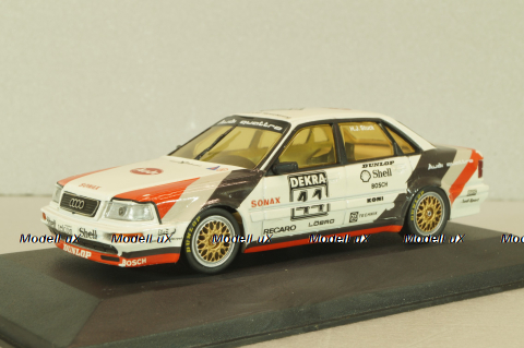 Audi V8 Quattro #44 DTM Champion 1990 H.J.Stuck, white, 1001, Minichamps 1:43
