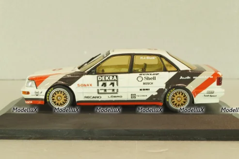 Audi V8 Quattro #44 DTM Champion 1990 H.J.Stuck, white, 1001, Minichamps 1:43