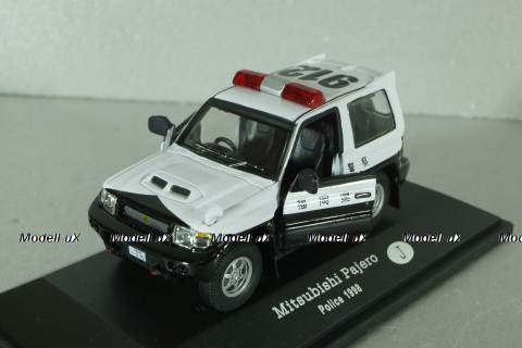 Mitsubishi Pajero II Police Japan 1988, white/black, ADPOLC044, Cararama 1:43