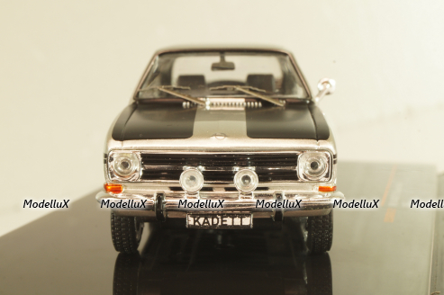 Opel Kadett B Coupe Rallye 1967, silver/black, CLC462, IXO 1:43