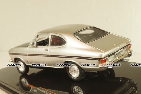 Opel Kadett B Coupe Rallye 1967, silver/black, CLC462, IXO 1:43