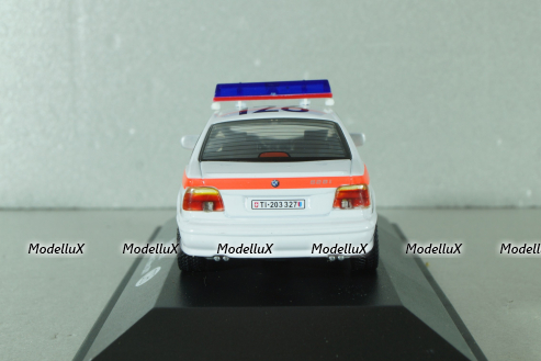 BMW 525 (E39) Polizia Canton Ticino, Switzerland 2001, white, ADPOLC007, Cararama 1:43