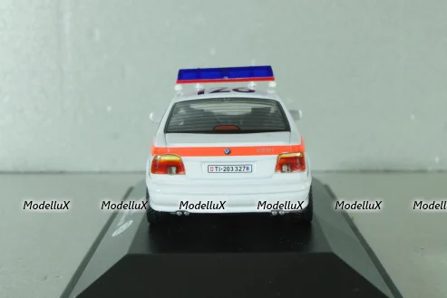 BMW 525 (E39) Polizia Canton Ticino, Switzerland 2001, white, ADPOLC007, Cararama 1:43