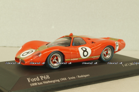 Ford P68  #8 1000km Nurburgring 1968, Irwin/Rodriguez, 400688408, Minichamps 1:43
