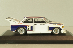 BMW 320i (E21) #21 Grp. 5 DRM 1977 R.Peterson, white/blue, 400772321, Minichamps 1:43