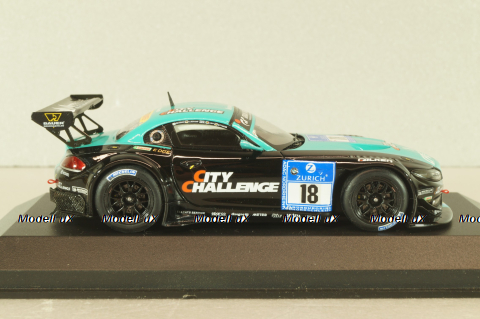 BMW Z4 GT3 #18 ADAC 24h Nurburgring 2012, black/green, 437122918, Minichamps 1:43