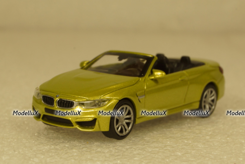 BMW M4 Cabrio 2015 yellow, 870027234,  Minichamps 1:87
