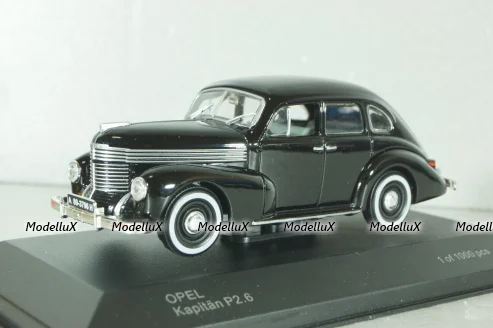 Opel Kapitan P2,6, black 1938, 179639, WhiteBox 1:43