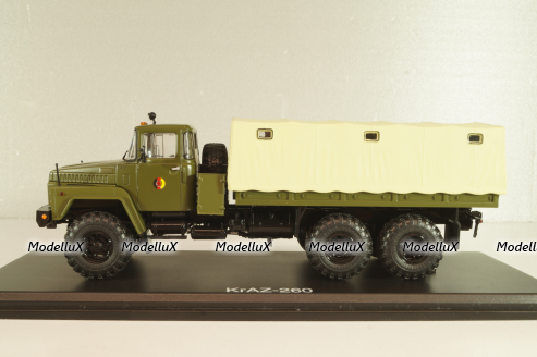 Краз-260 бортовой с тентом NVA 1979, хаки, PLC47042, Premium Classixxs 1:43