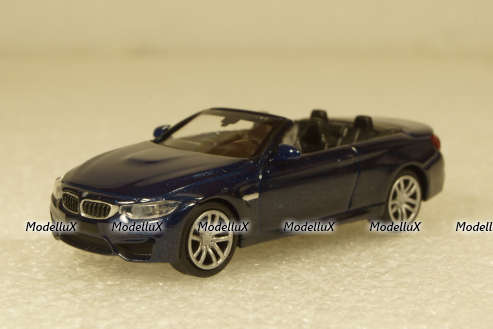 BMW M4 Cabrio 2015 blue, 870027232,  Minichamps 1:87