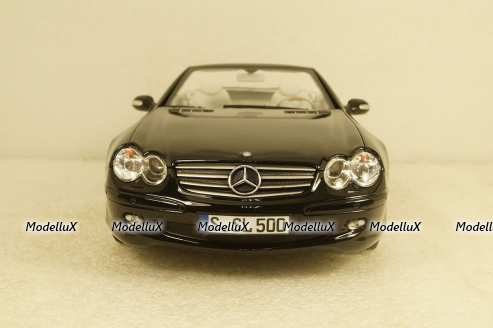Mercedes SL500 2003 Black, 183840, Norev 1:18