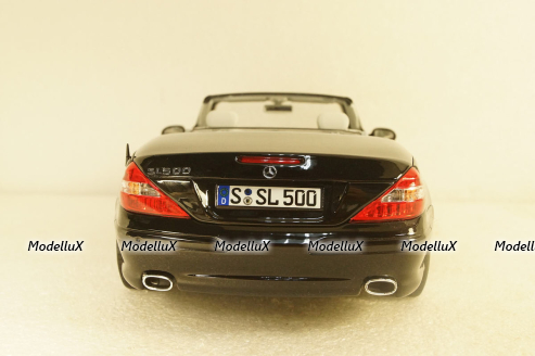 Mercedes SL500 2003 Black, 183840, Norev 1:18