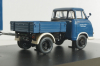 Hanomag Kurier with trailer "Grundig" 1958, blue, 03252, Schuco 1:43