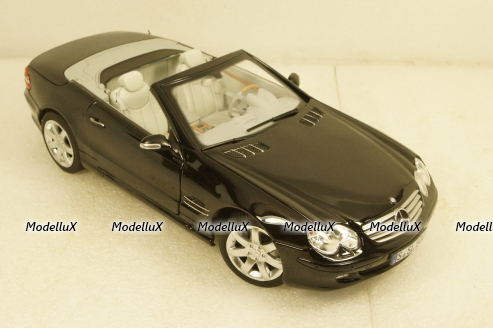 Mercedes SL500 2003 Black, 183840, Norev 1:18