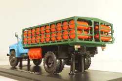 ГТК-40(53) автомобиль для перевозки газовых баллонов, на шасси Газ-53 1975, синий/зеленый, SSM1390, SSM 1:43 (С доработками)