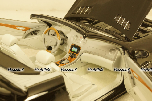 Mercedes SL500 2003 Black, 183840, Norev 1:18