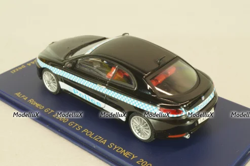 Alfa Romeo GT 2000 GTS Police Sydney 2006, black, 7074, M4 1:43