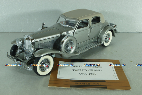 Duesenberg SJ Twenty Grand 1933, silver, Franklin Mint 1:24