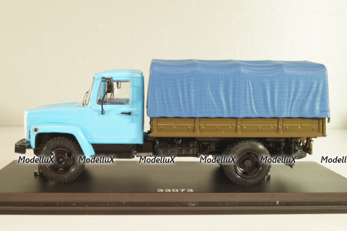 Газ-33073, голубой/хаки, SSM1152, SSM 1:43 ( С доработками)