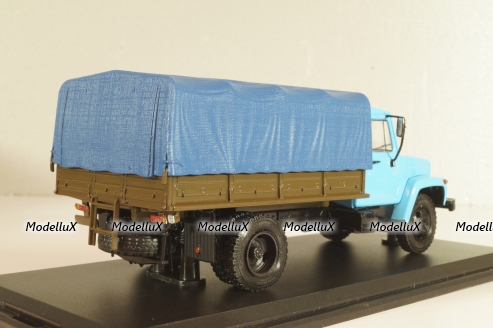Газ-33073, голубой/хаки, SSM1152, SSM 1:43 ( С доработками)