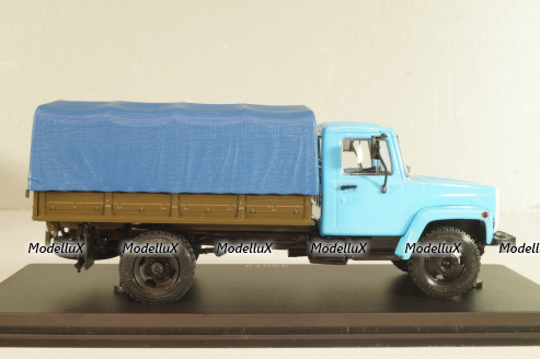 Газ-33073, голубой/хаки, SSM1152, SSM 1:43 ( С доработками)