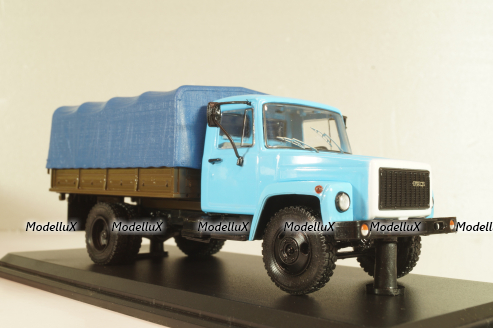 Газ-33073, голубой/хаки, SSM1152, SSM 1:43 ( С доработками)